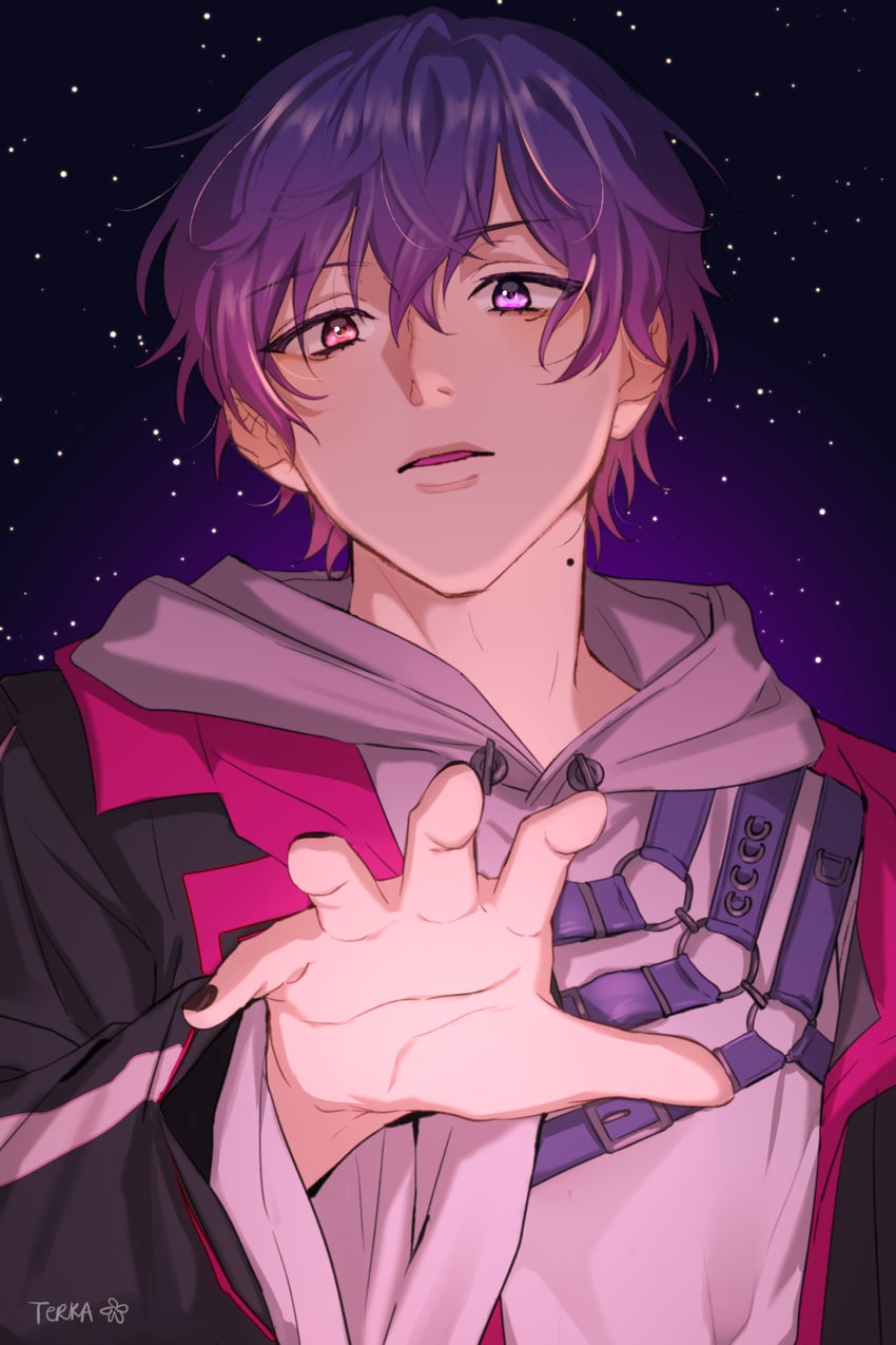 uki violeta (nijisanji and 1 more) drawn by tecchi_kun
