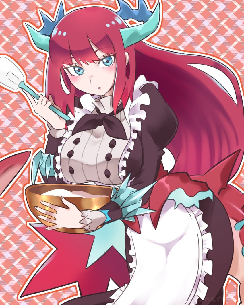 kitchen dragonmaid (yu-gi-oh!) drawn by okirune_(yappa_neruwa)