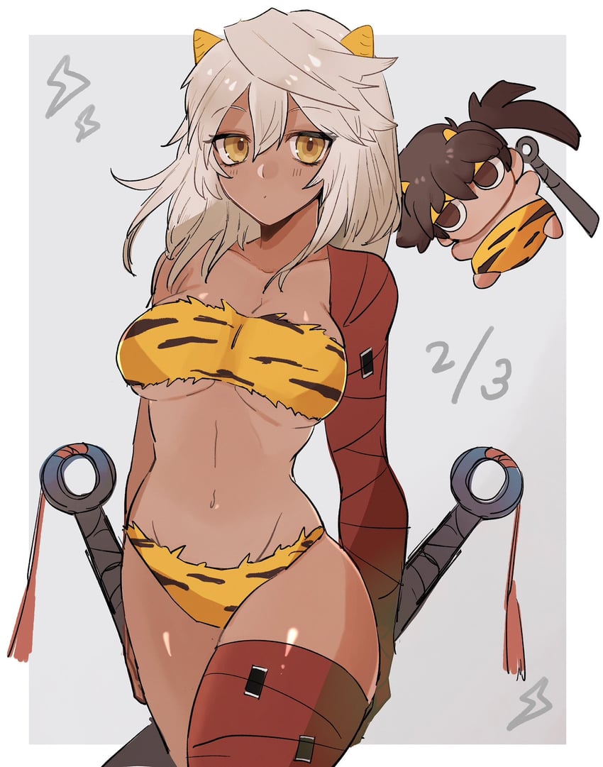 lum, ramlethal valentine, and sol badguy (guilty gear and 2 more) drawn by cheesenaanlassi