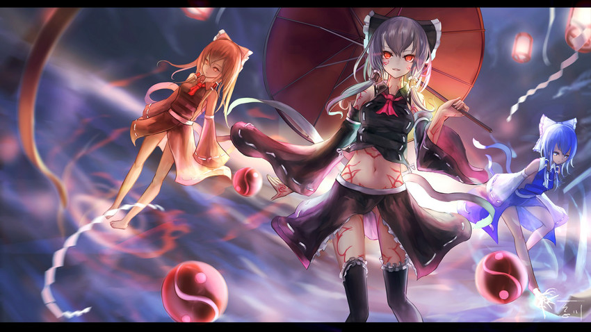 hakurei reimu and maga-reimu (touhou and 1 more) drawn by wangchuan_de_quanyan