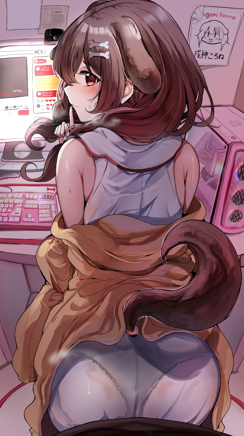 inugami korone (hololive and 1 more) drawn by sak_(lemondisk)