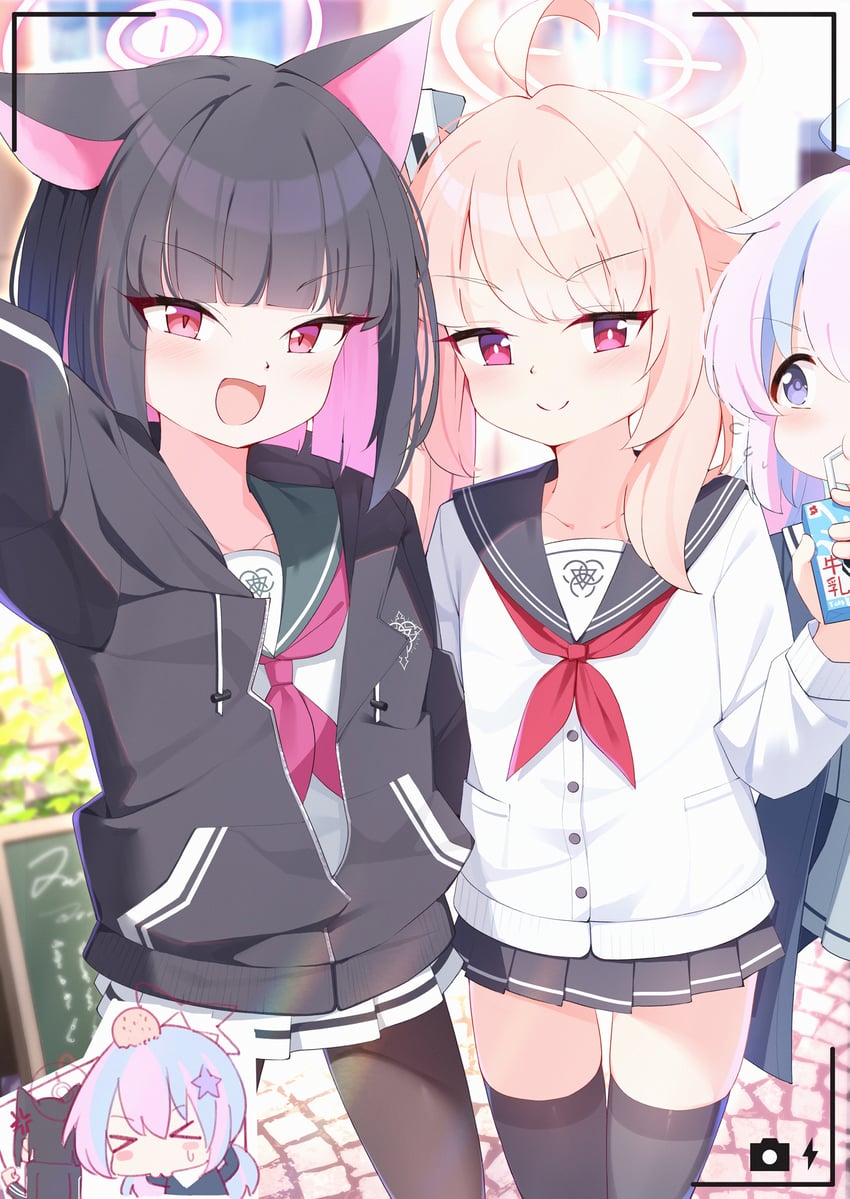kazusa, natsu, and reisa (blue archive) drawn by painter-lhb