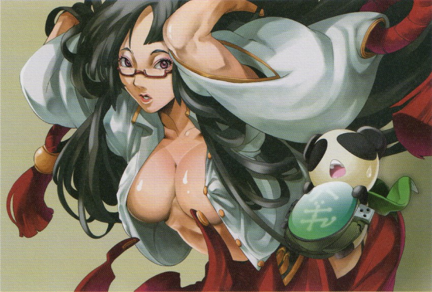 litchi faye ling and lao jiu (blazblue) drawn by higuchi_konomi