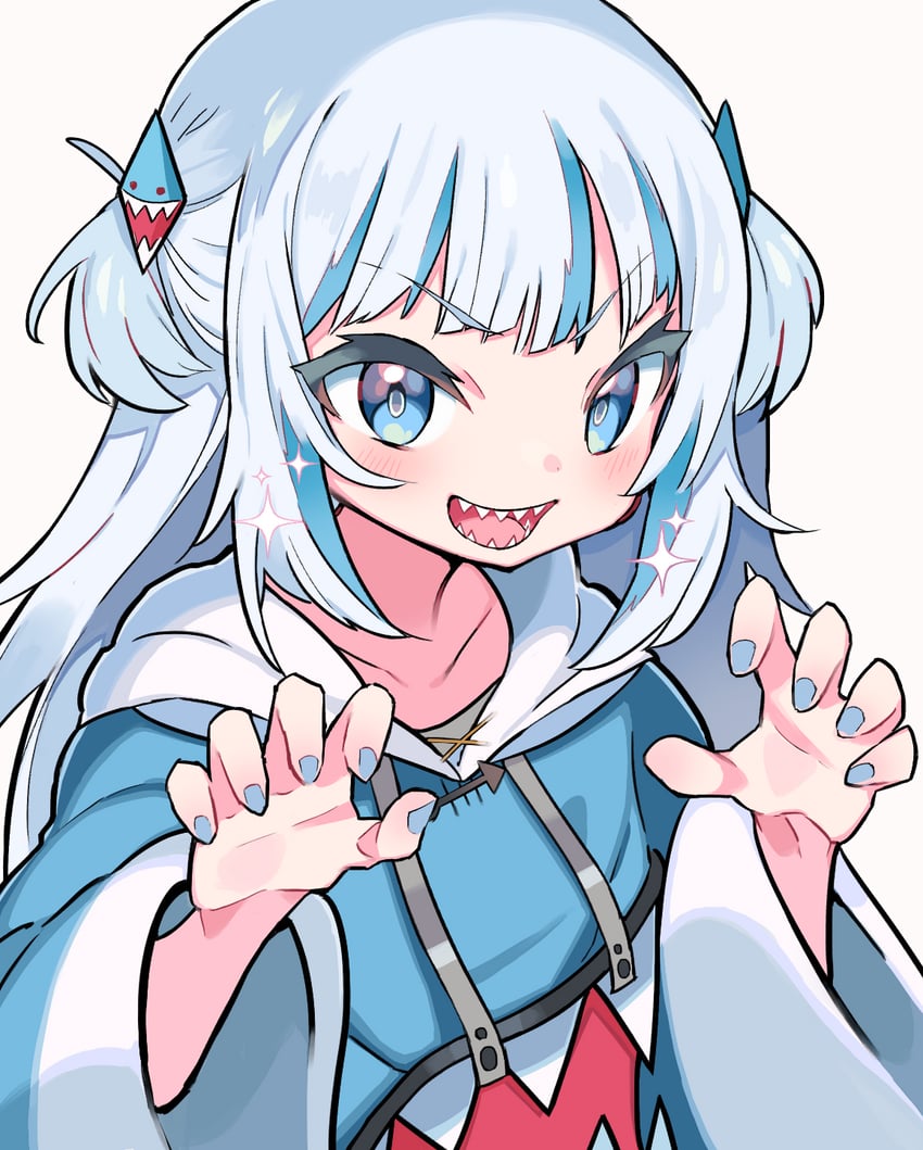 gawr gura (hololive and 1 more) drawn by hyou_(hyouga617)