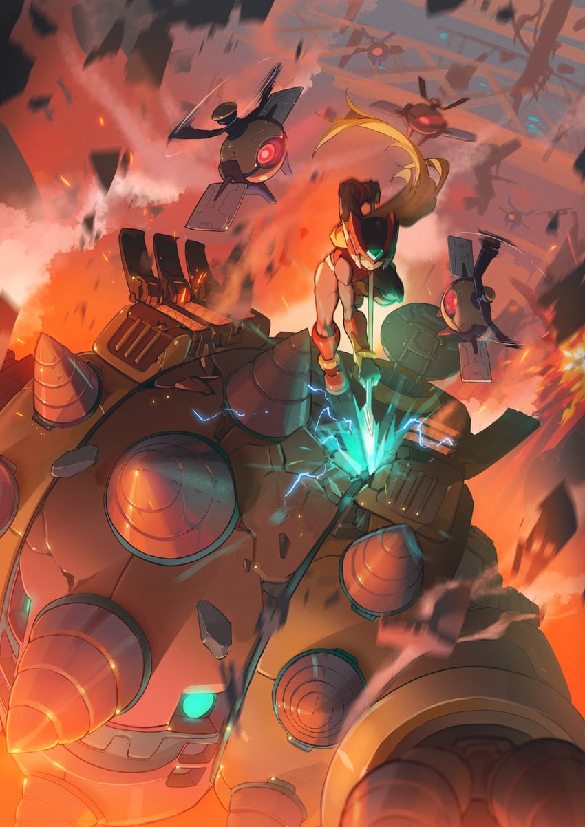 zero, zero(z), and hittite hottaid (mega man and 2 more) drawn by tanziya_(codlxcold)