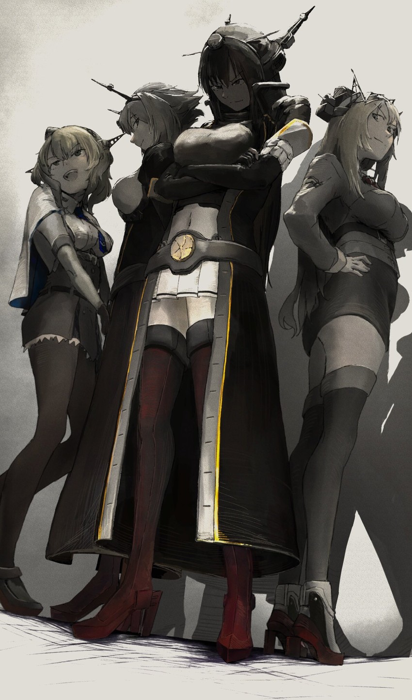 nagato, mutsu, colorado, nelson, nagato kai ni, and 2 more (kantai collection) drawn by pazuu