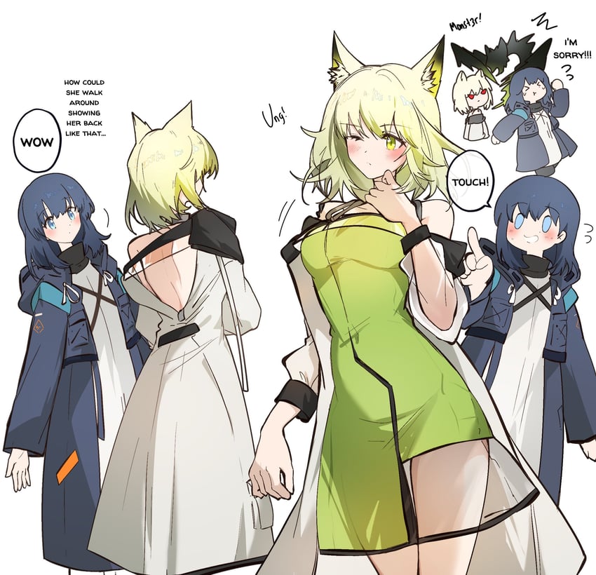 doctor, kal'tsit, mon3tr, and female doctor (arknights) drawn by arya_melati