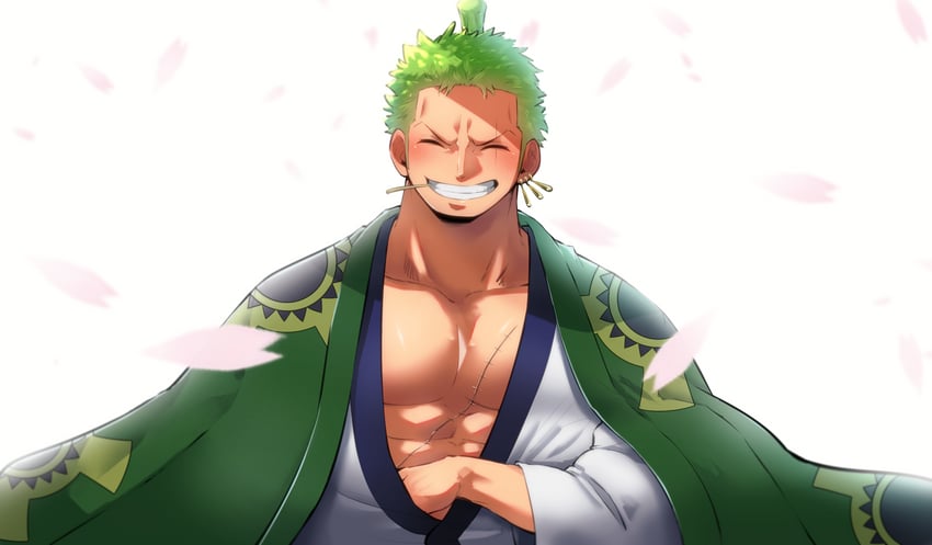 roronoa zoro (one piece) drawn by udon_oneday