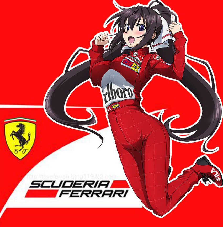 shinonono houki and michael schumacher (infinite stratos and 2 more) drawn by yuuki_homura