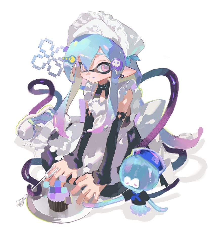 mizuki and jellyfish (arknights and 1 more) drawn by pinenut_sn