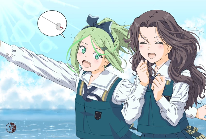 orihara sumika and kiryu touko (22/7) drawn by minaduki4989