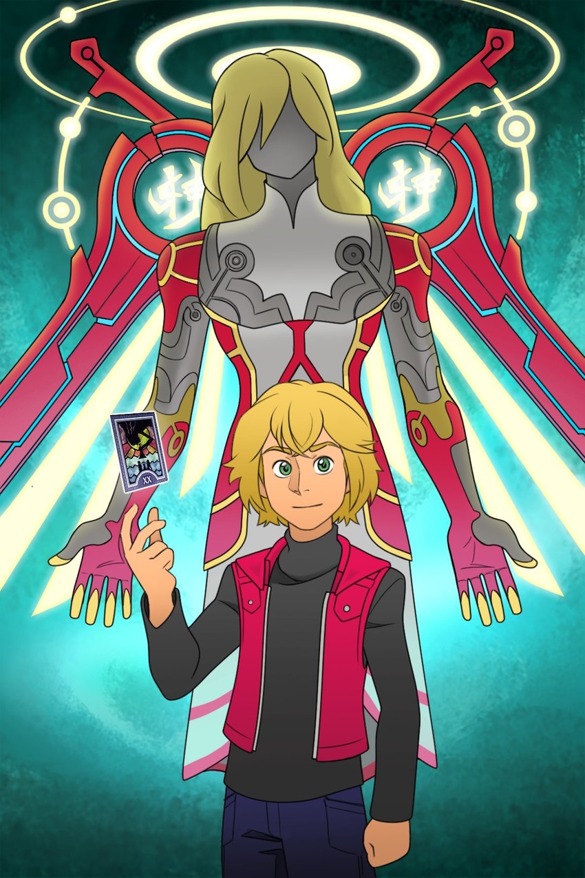 shulk and zanza (persona and 3 more) drawn by guilhermerm