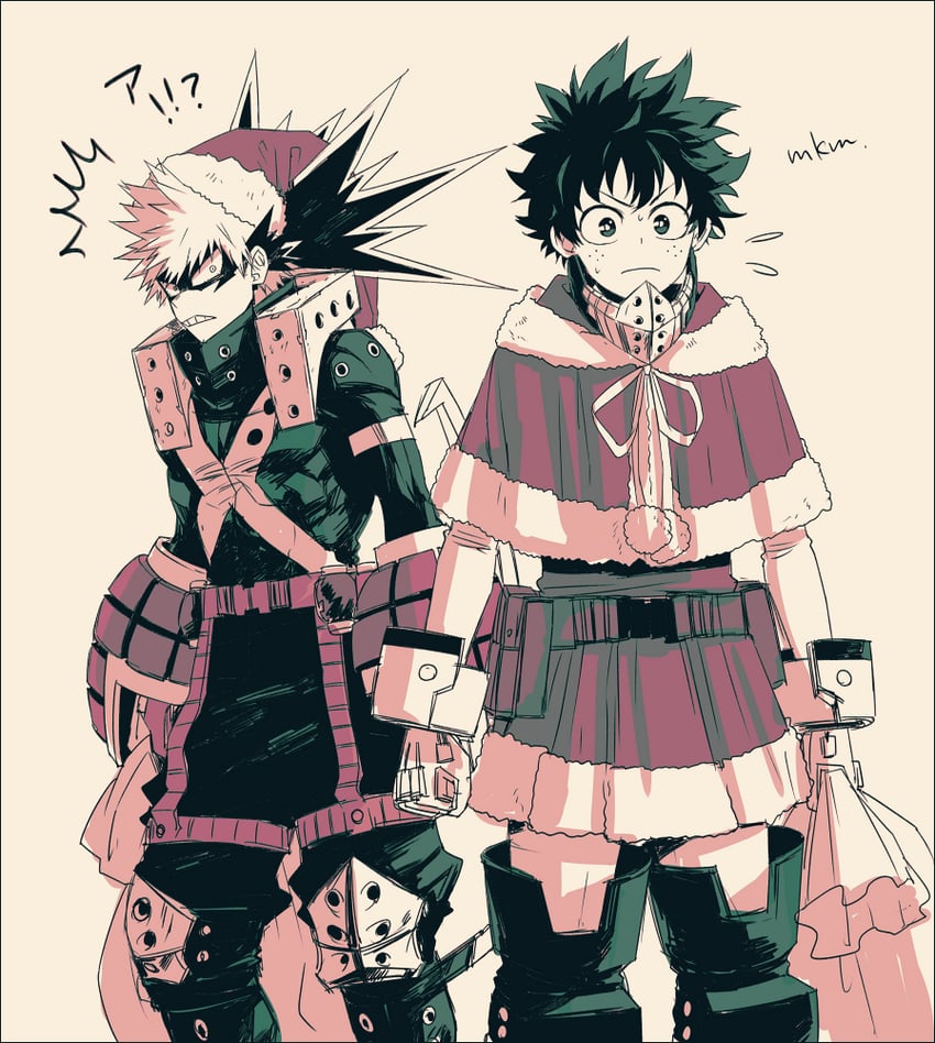midoriya izuku and bakugou katsuki (boku no hero academia) drawn by mkm_(mkm_storage)
