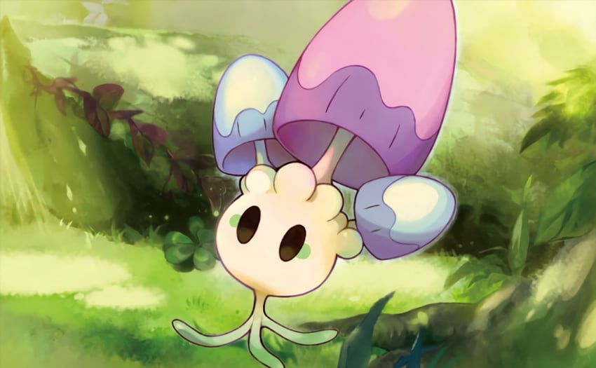 morelull (pokemon and 1 more) drawn by iribi_you