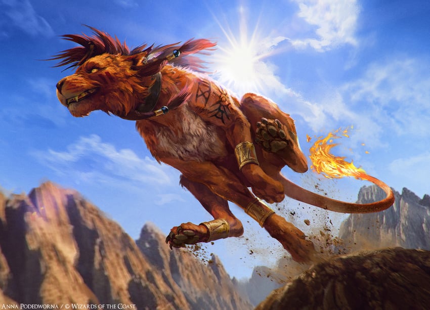 red xiii (final fantasy and 2 more) drawn by akreon