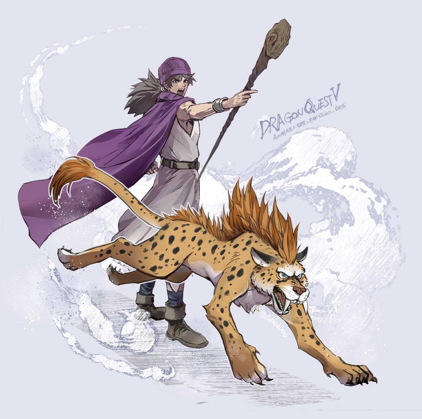 hero and borongo (dragon quest and 1 more) drawn by shiroton_(kazamineko)