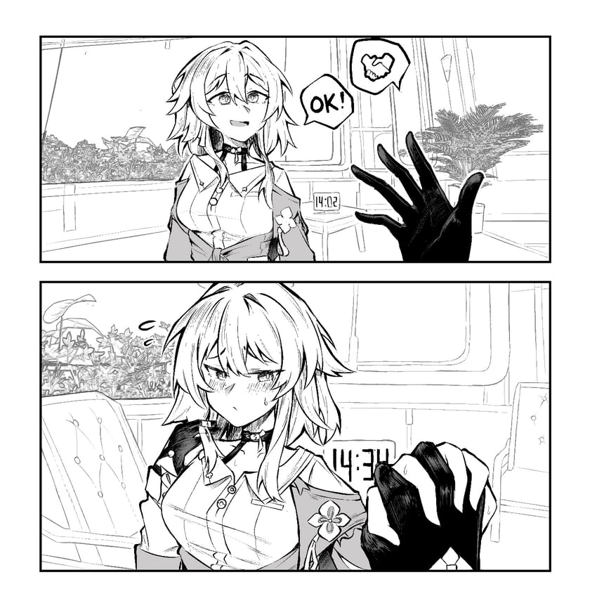 trailblazer, stelle, and march 7th (honkai and 1 more) drawn by shuiro0z
