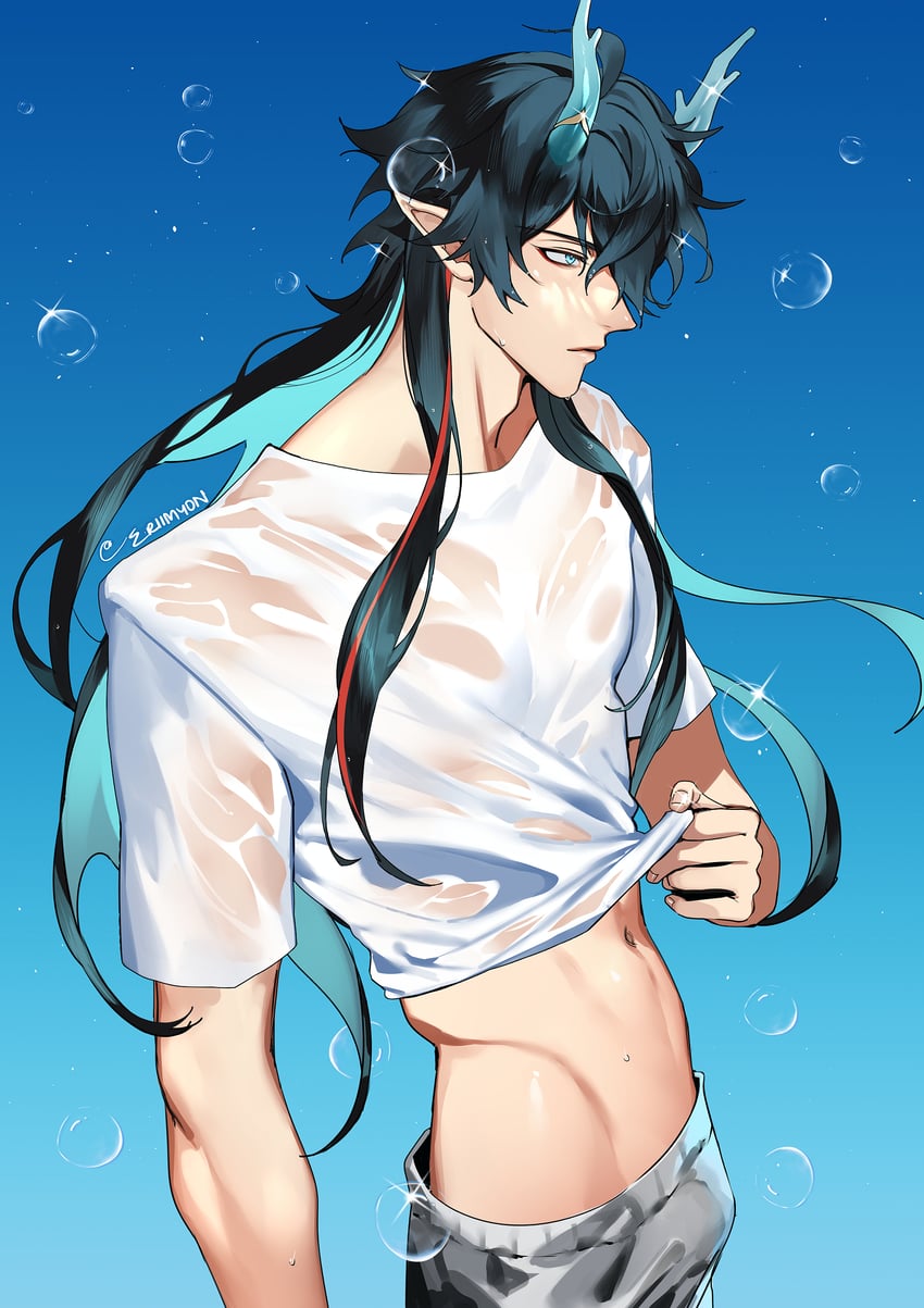 dan heng (honkai and 1 more) drawn by eriimyon