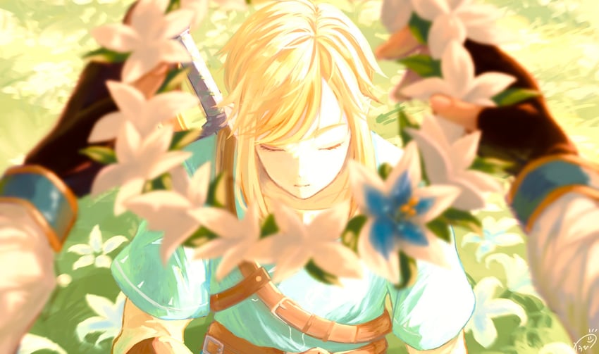 link and princess zelda (the legend of zelda and 1 more) drawn by twilight_yuuhi