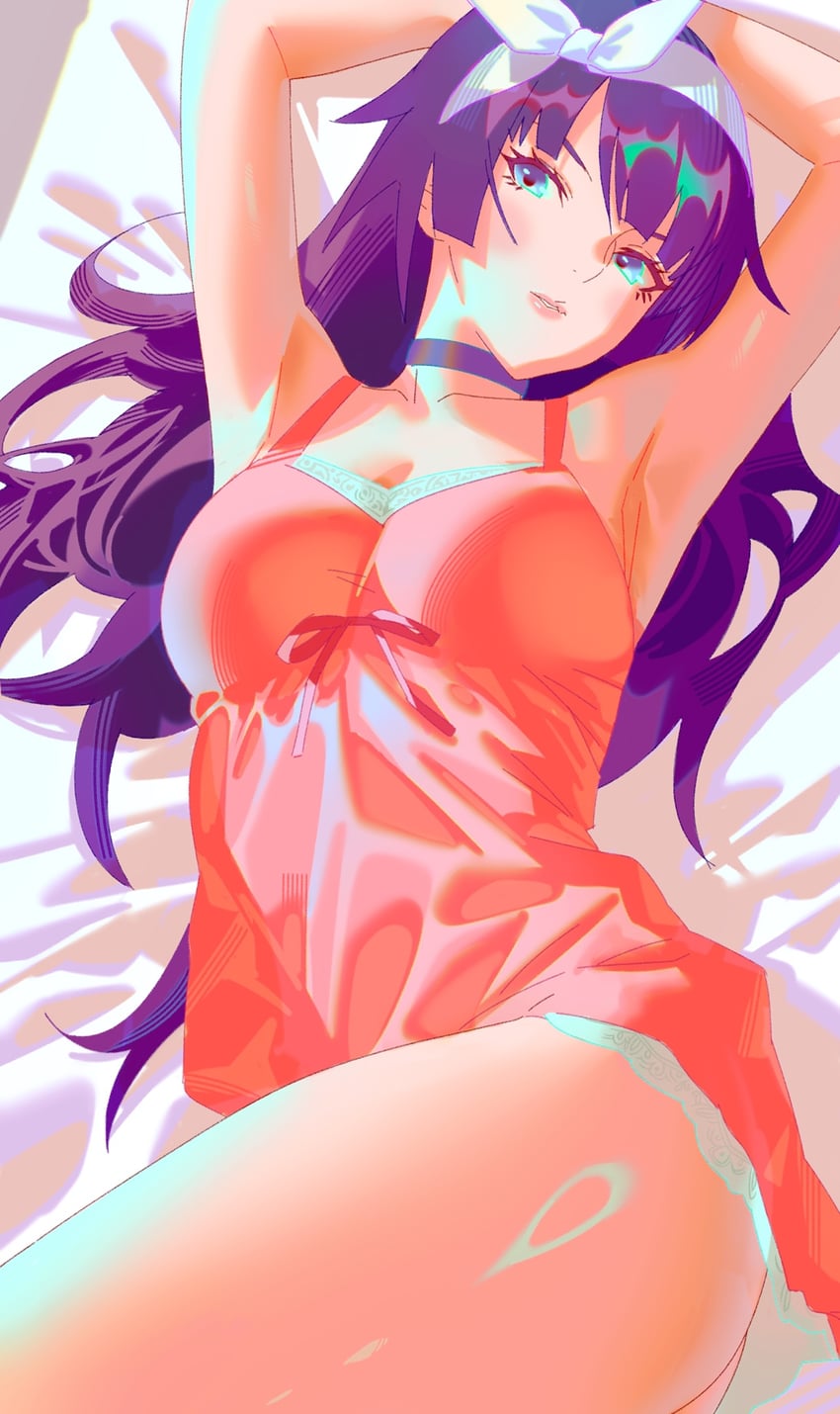 senjougahara hitagi (monogatari and 1 more) drawn by rapa_rachi