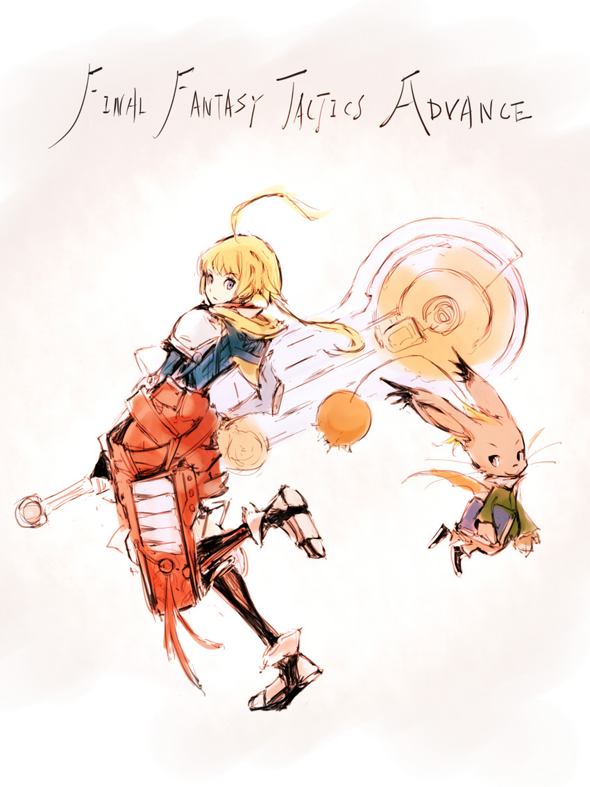 moogle, marche radiuju, and montblanc (final fantasy and 1 more) drawn by w-help