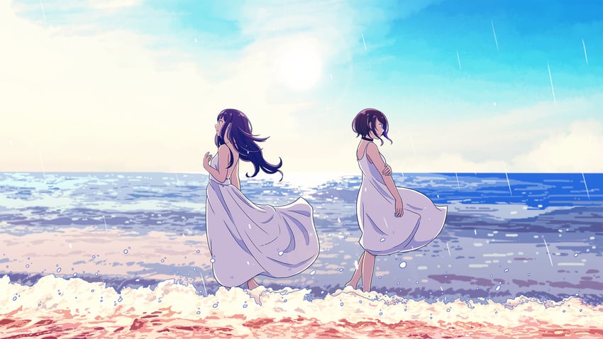 shinonome kazune and seto mitsuki (denonbu) drawn by 456_(456log)