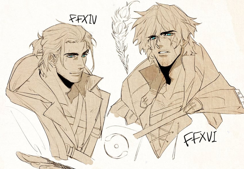 warrior of light, adventurer, clive rosfield, and viper (final fantasy and 2 more) drawn by a_0878