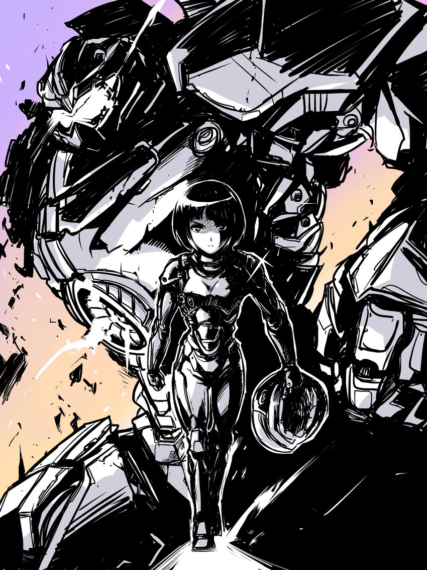 gipsy danger and mako mori (pacific rim) drawn by kato_takuji