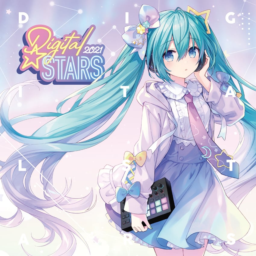 hatsune miku and digital stars miku (vocaloid and 1 more) drawn by tsunako