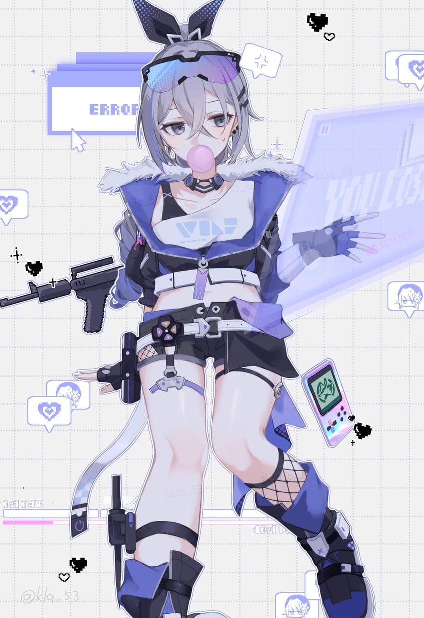 silver wolf and herta (honkai and 1 more) drawn by klq_gm