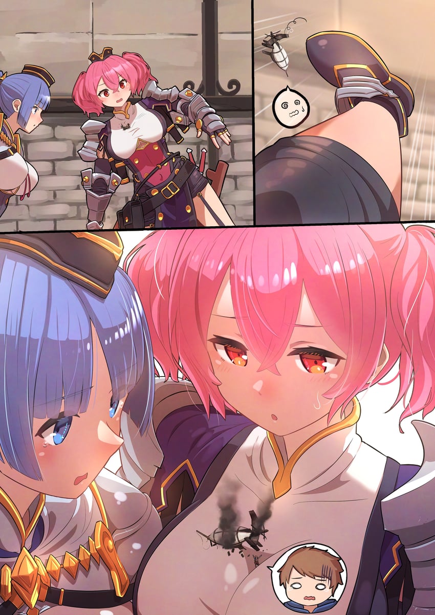 gran, mina, and mena (granblue fantasy) drawn by natsukaze_shigure