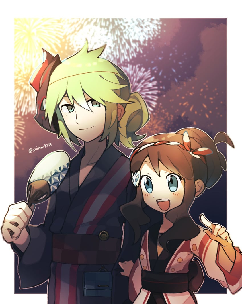 hilda and n (pokemon and 1 more) drawn by clear_2758