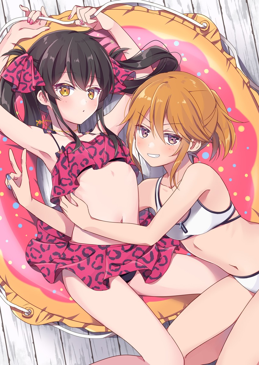 yuuki haru and matoba risa (idolmaster and 1 more) drawn by riku_(melty_drop)