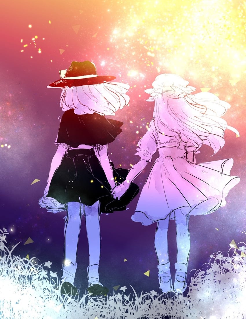 usami renko and maribel hearn (touhou) drawn by suzune_hapinesu