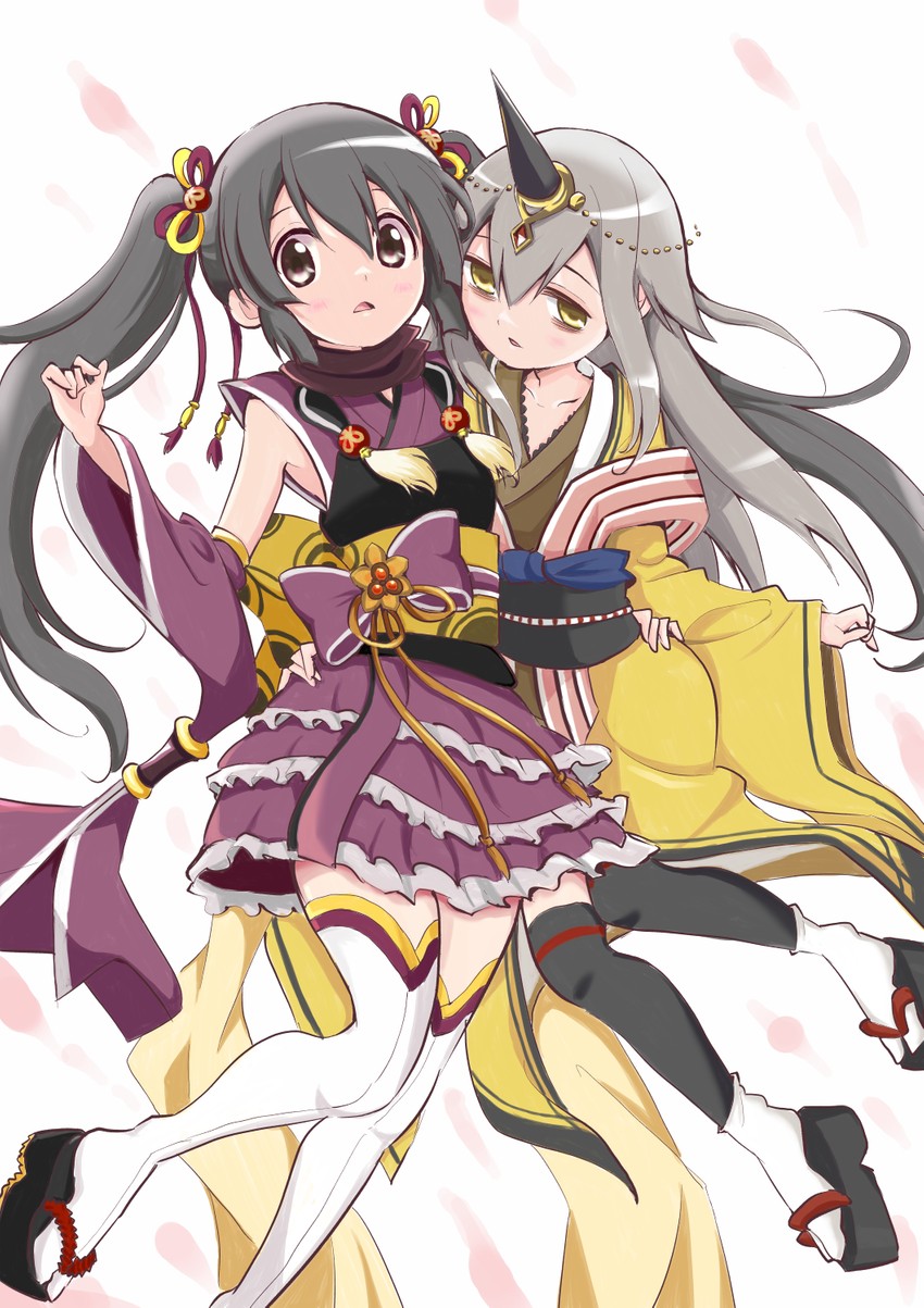 tokime shizuka and kureha yuna (mahou shoujo madoka magica and 1 more) drawn by qururu