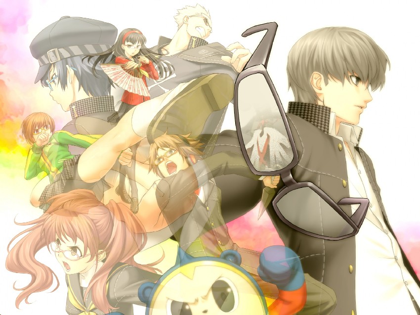 narukami yu, shirogane naoto, satonaka chie, kujikawa rise, amagi yukiko, and 4 more (persona and 1 more) drawn by zen_(kamuro)