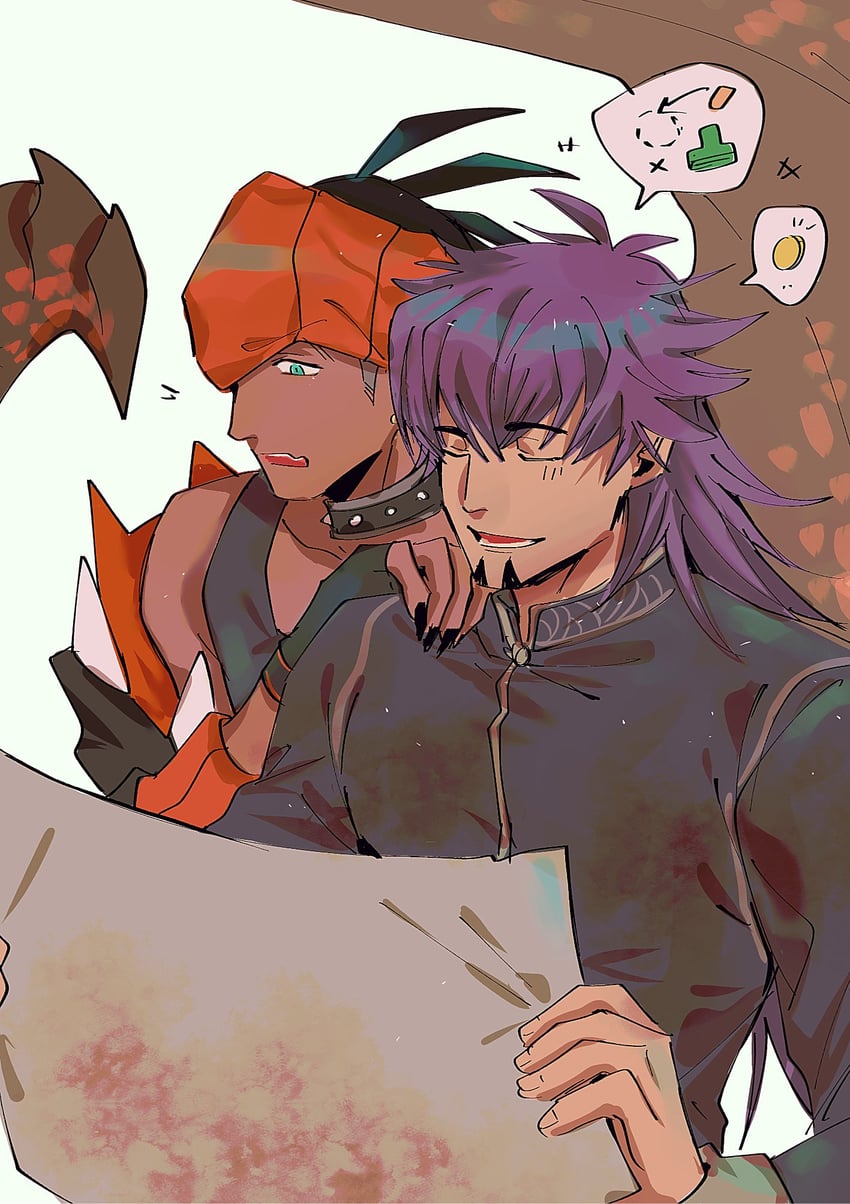 leon and raihan (pokemon and 1 more) drawn by chiyo_(miichiyochin)