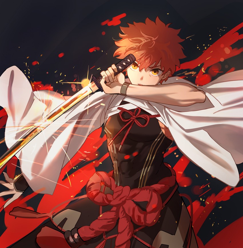 emiya shirou and senji muramasa (fate and 1 more) drawn by marimo_(nogdujeon)