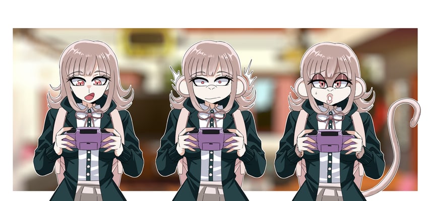 nanami chiaki (danganronpa and 1 more) drawn by erasethismail