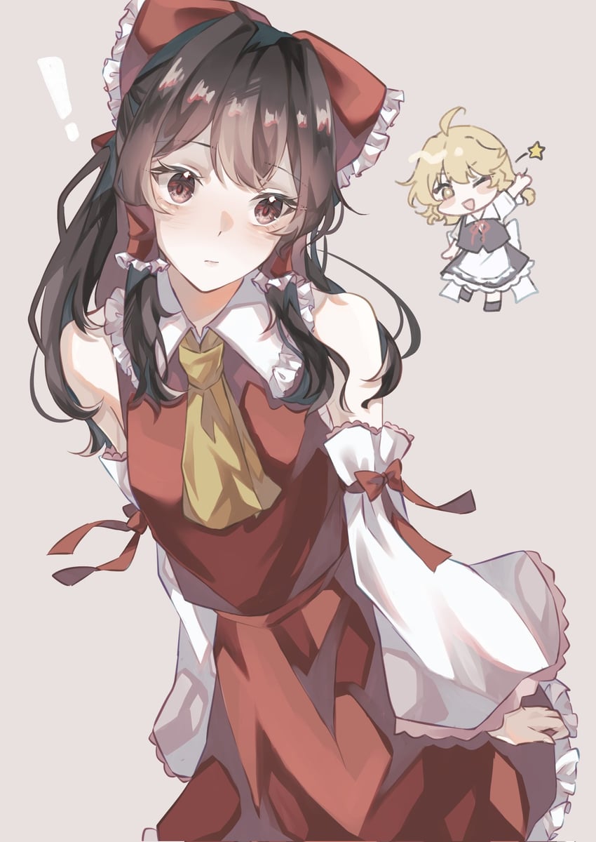 hakurei reimu and kirisame marisa (touhou) drawn by carin_(c_arin1012)