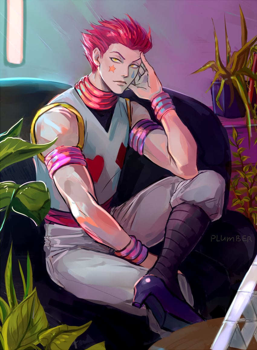 hisoka morow (hunter x hunter) drawn by vasiliy-plumber