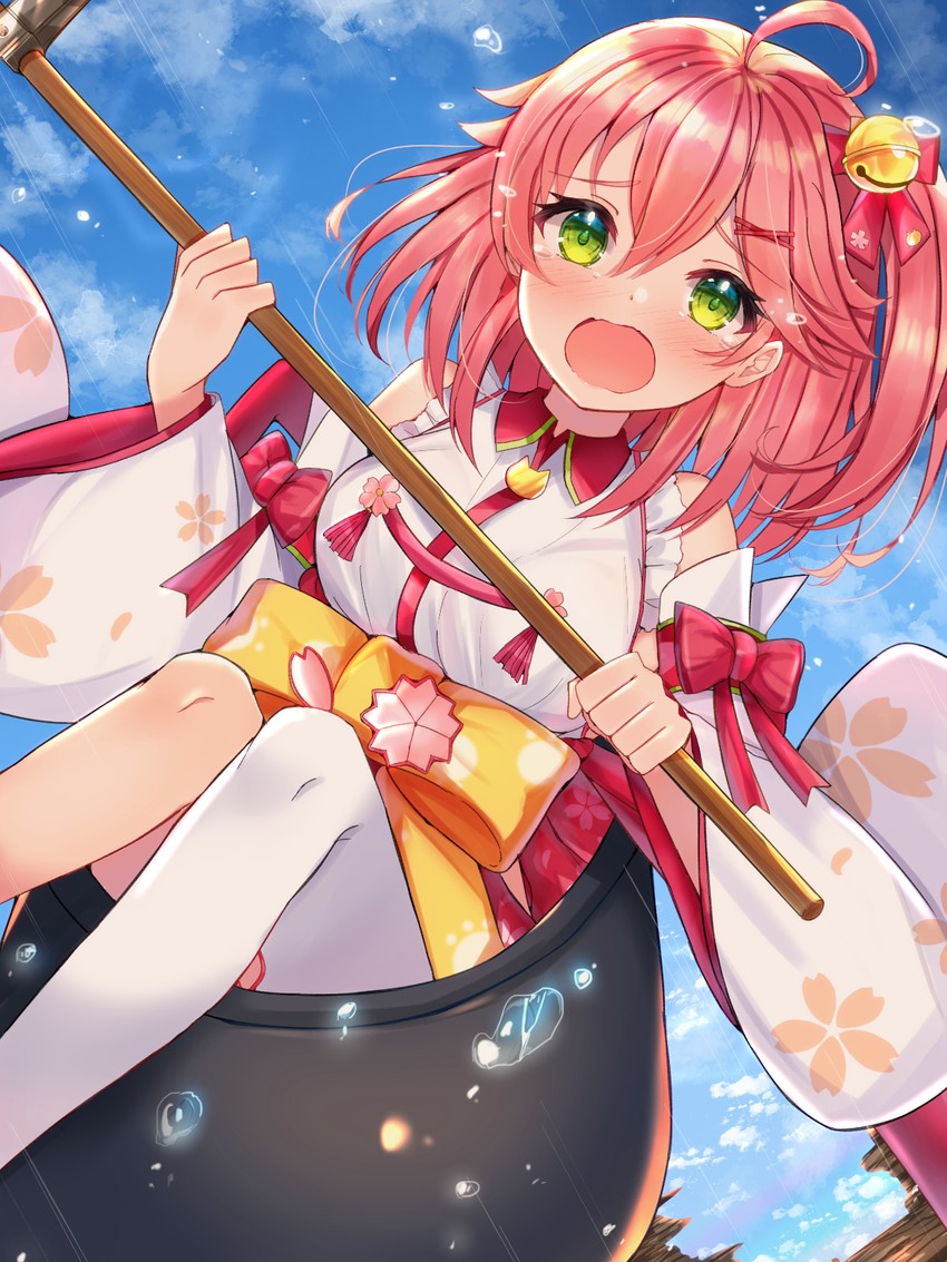 sakura miko (hololive and 1 more) drawn by mi_taro333