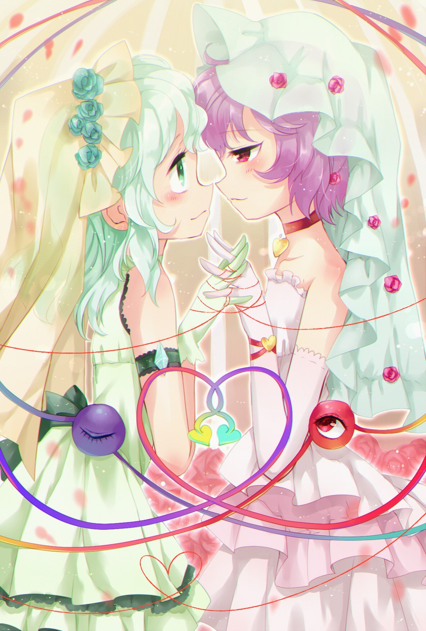 komeiji koishi and komeiji satori (touhou) drawn by kanonari