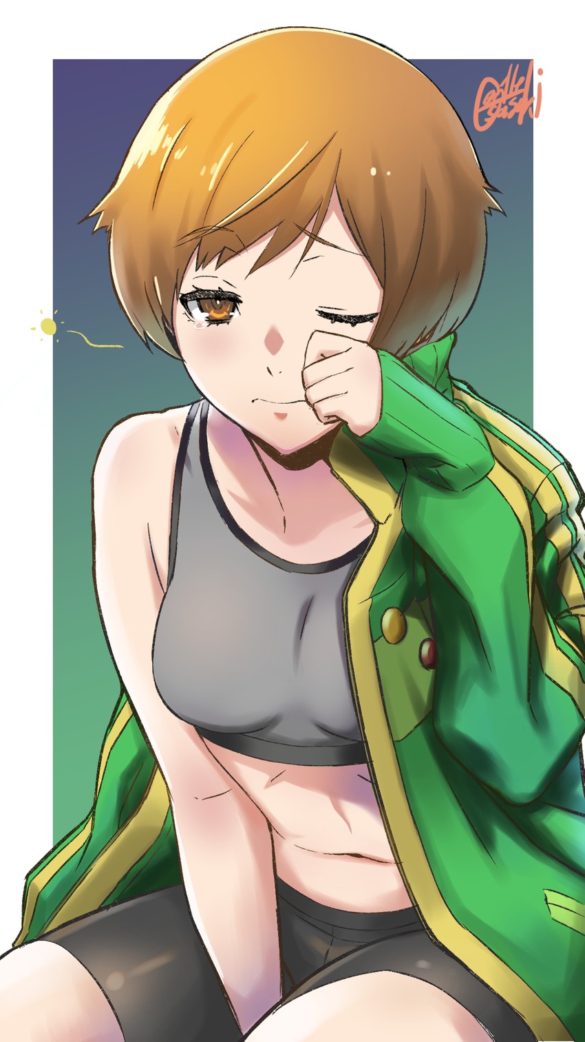 satonaka chie (persona and 1 more) drawn by gentle_sasaki