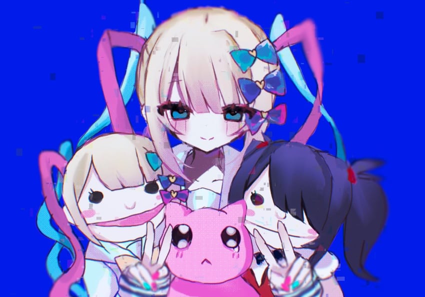 chouzetsusaikawa tenshi-chan, ame-chan, and pien cat (needy girl overdose) drawn by 4_(nn_1_zo)