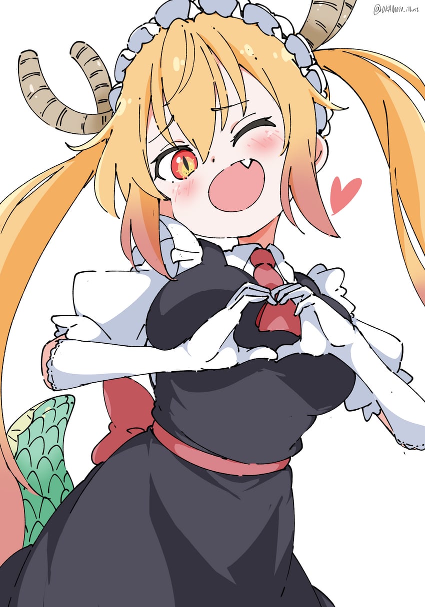 tohru (kobayashi-san chi no maidragon) drawn by white_gorilla_(okamoto)