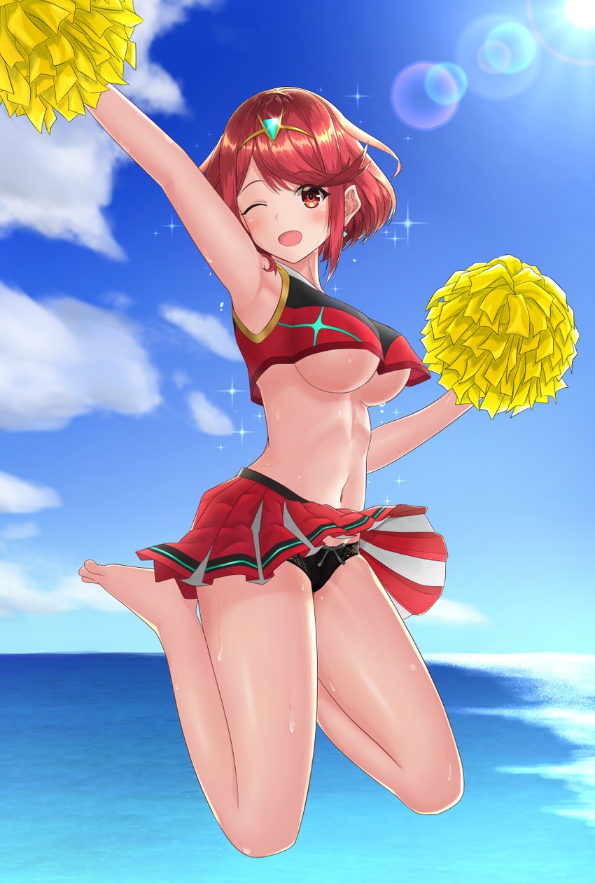 pyra (xenoblade chronicles and 1 more) drawn by nemunemu_semi