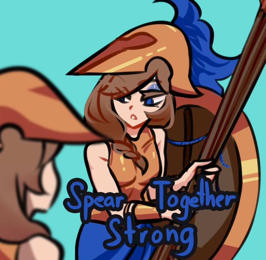 sparta-chan and hoplite (original and 1 more) drawn by centurii-chan