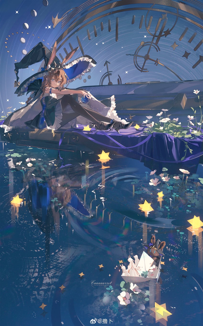 amiya (arknights and 1 more) drawn by toto_(caaaaarrot)