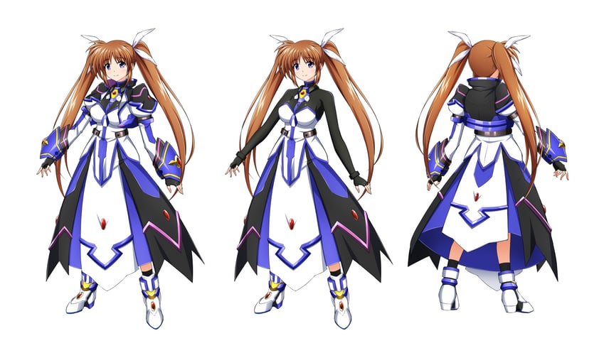 takamachi nanoha (lyrical nanoha and 2 more) drawn by oshimaru026